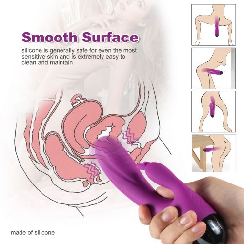 Вибратор-кролик для вагинально-клиторальной стимуляции фиолетовый LeBlanc